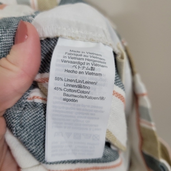 Madewell Tie-Waist Huston Pull-On Crop Pants in Stripe S - Picture 5 of 6